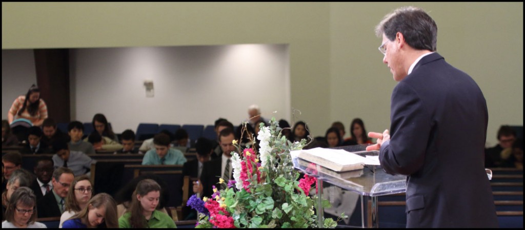 View of congregation from platform